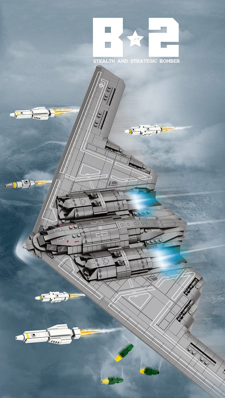 B2 bomber building block model military aircraft building block toy 1 B2 bomber building block model military aircraft building block toy