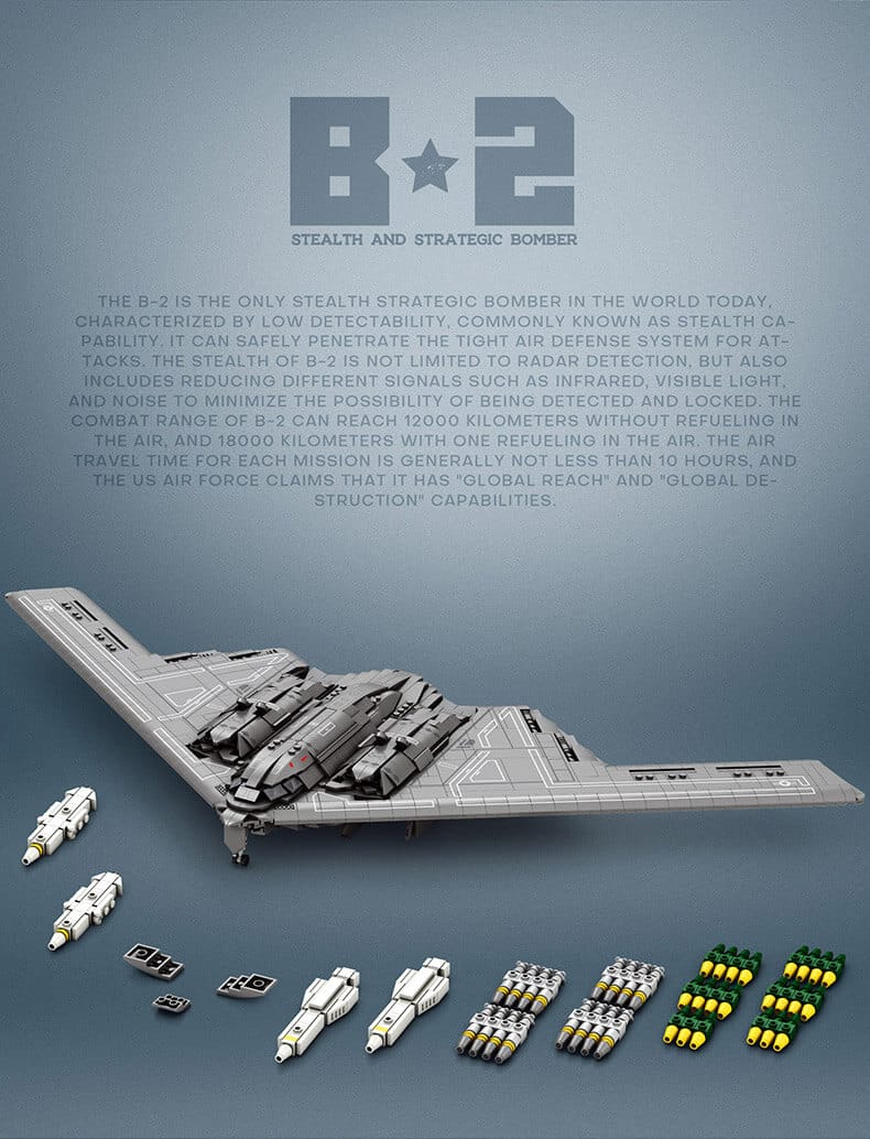 B2 bomber building block model military aircraft building block toy 2 B2 bomber building block model military aircraft building block toy