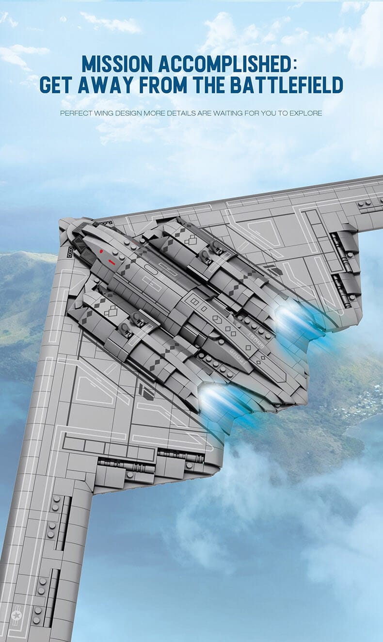 B2 bomber building block model military aircraft building block toy 4 B2 bomber building block model military aircraft building block toy