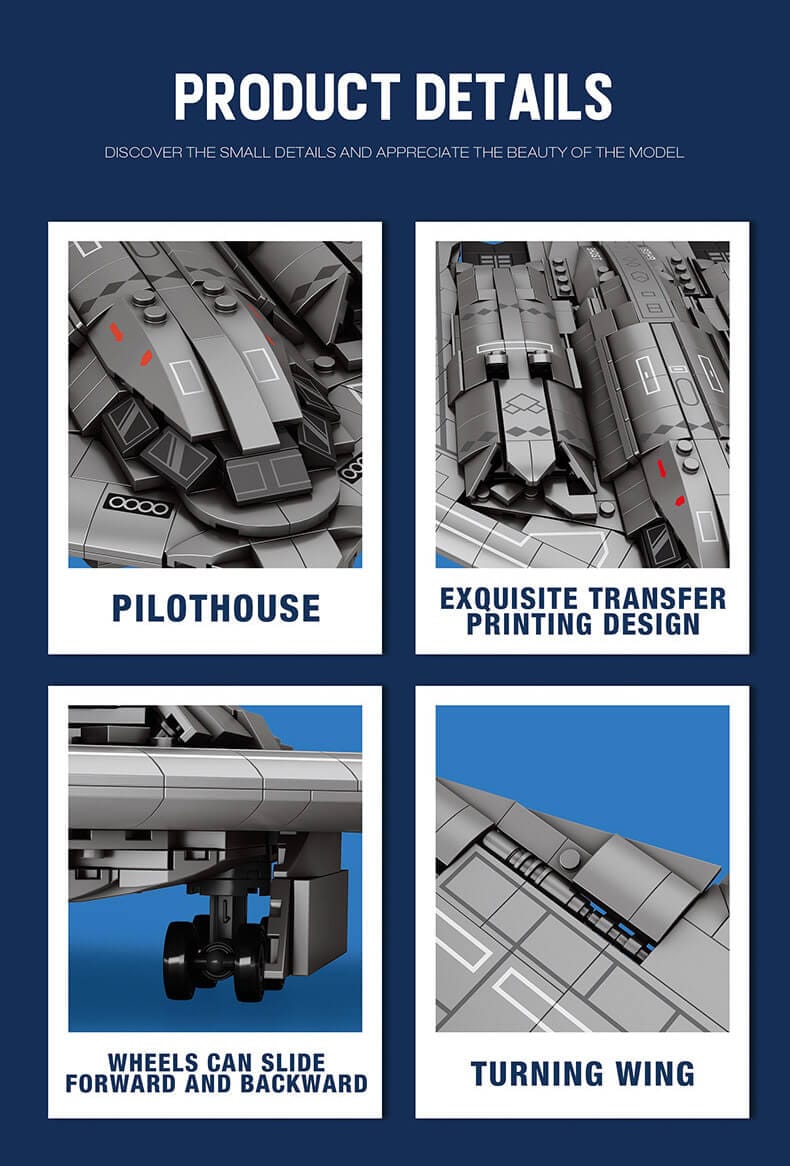 B2 bomber building block model military aircraft building block toy 5 B2 bomber building block model military aircraft building block toy