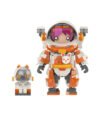 JAKI JK9108 490 pieces of cartoon astronaut building blocks, educational toys, astronaut model