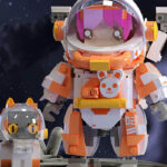 490 pieces of cartoon astronaut building blocks, educational toys, astronaut model