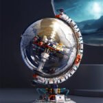 Space building block toys, breaking Dawn Moon Base Globe building block toys with light