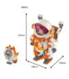 JAKI JK9108 490 pieces of cartoon astronaut building blocks, educational toys, astronaut model