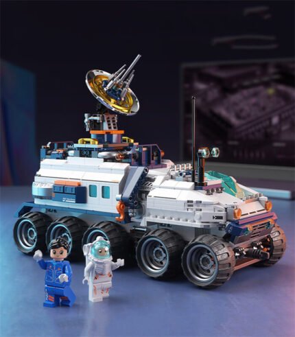JAKI CK002 Astronaut bricks toy,breaking dawn space rover with lights