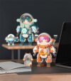 JAKI JK9107 JK9108 Cartoon astronaut building block toys, astronaut team