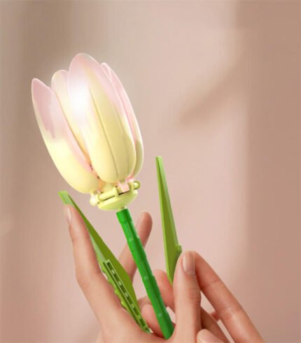 Tulip building blocks with lights 5 flowers JAKI JK2931