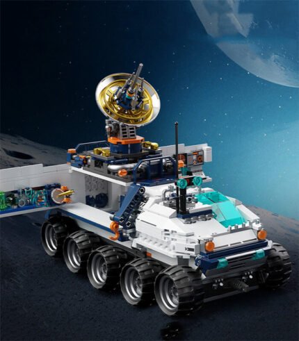 JAKI CK002 Astronaut bricks toy,breaking dawn space rover with lights