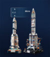 JAKI JK8515 Space rocket building block set with light, astronaut bricks toy