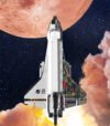 JAKI JK8502 Space Shuttle Building Blocks Set, Spaceship Collectible Model