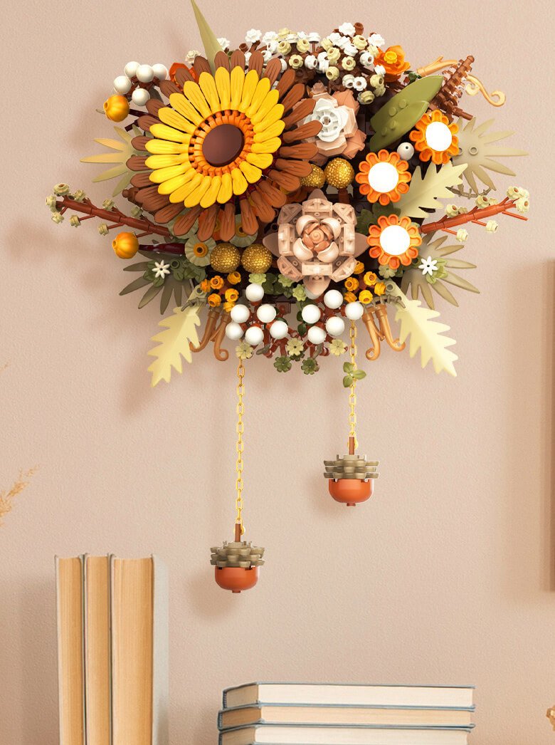 Art wall hanging flower building block model JAKI JK2511