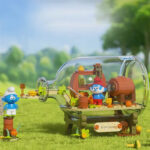 JAKI HK322 Building Blocks New Blue Elf Drifting Bottle Series Building Assembly Toy Ornament