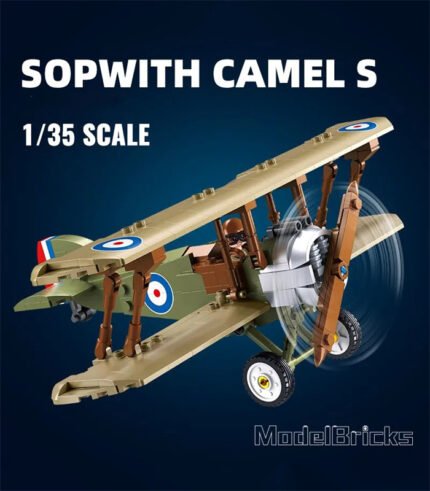 Sopwith Camel brick model plane - Sluban M38-B1293 - 293 bricks