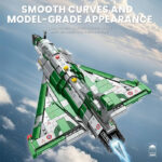Educational Mirage 2000 Aircraft Block Model - 1012pcs Military-Themed Building Bricks for Kids 6+