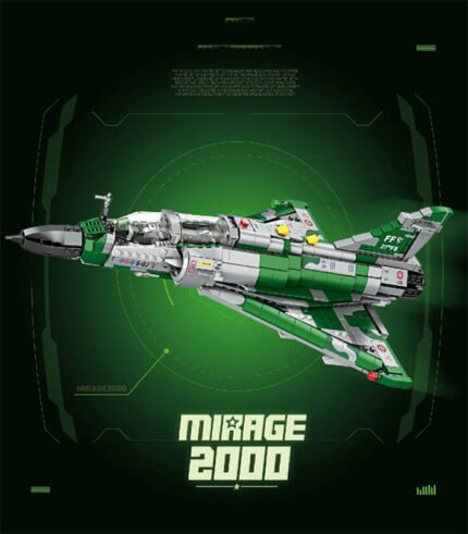 Educational Mirage 2000 Aircraft Block Model - 1012pcs Military-Themed Building Bricks for Kids 6+