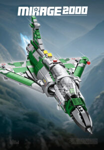 Educational Mirage 2000 Aircraft Block Model - 1012pcs Military-Themed Building Bricks for Kids 6+