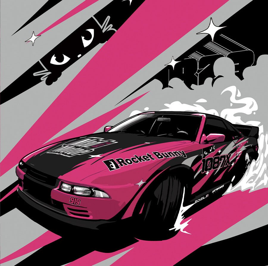 Drift Culture R32 Car Building Kit - Power Block PB8854 1087X Realistic Racing Brick Toy for Creative Builders