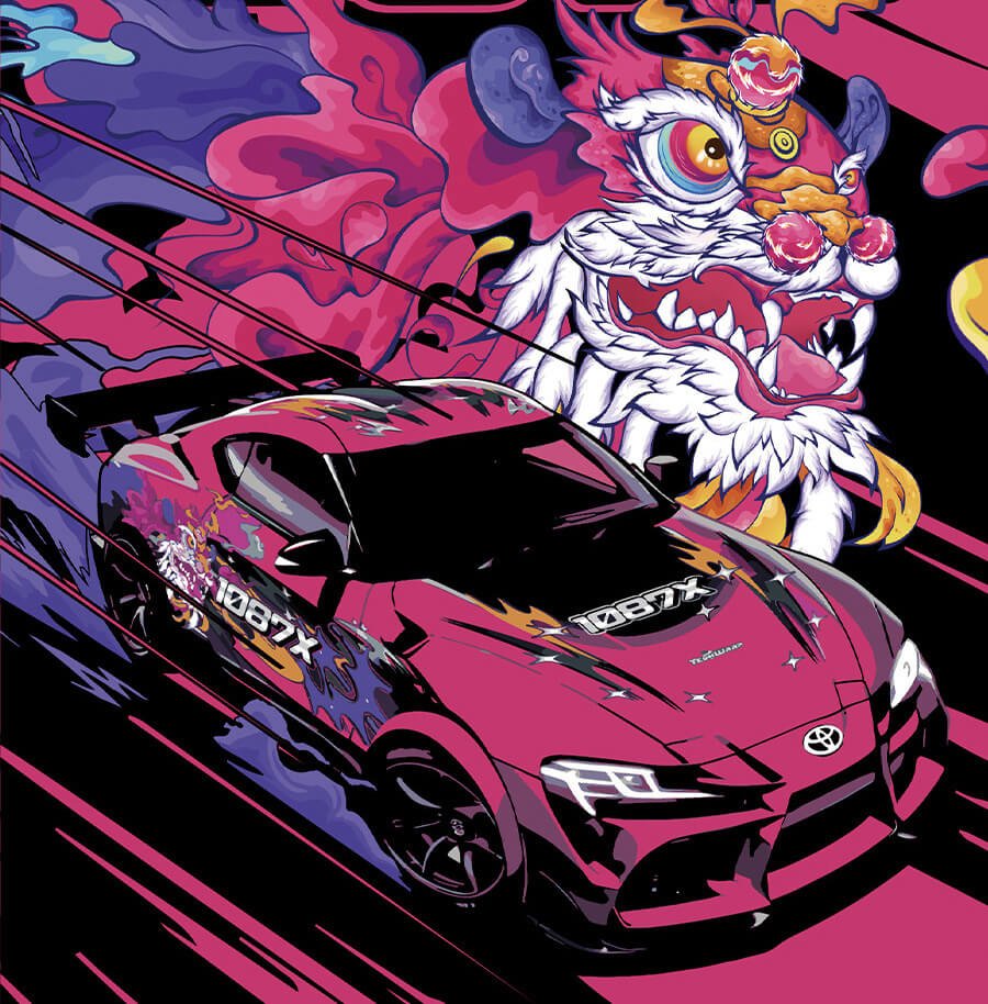 Power Block PB8852 1087X Classic Sports Car Brick Set