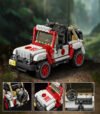 12GO 95001 Dinosaur Adventure Off-Road Vehicle Building Kit - Fun Plastic Bricks for Dino & Car Lovers