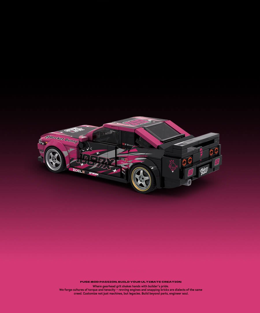Drift Culture R32 Car Building Kit - Power Block PB8854 1087X Realistic Racing Brick Toy for Creative Builders