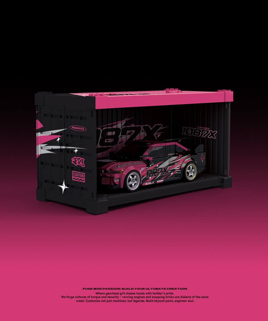 Drift Culture R32 Car Building Kit - Power Block PB8854 1087X Realistic Racing Brick Toy for Creative Builders