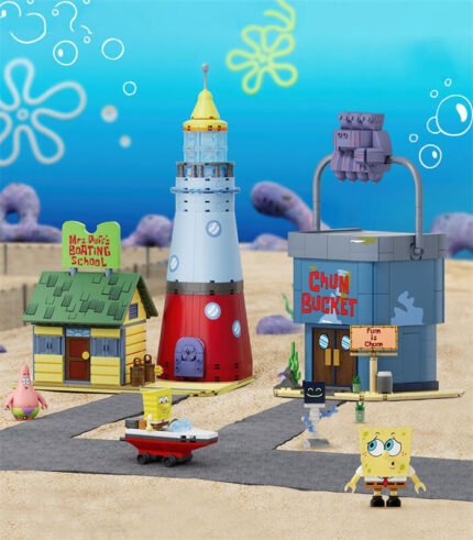 AREA-X AB0087 SpongeBob SquarePants Driving School & Chum Bucket Set w/ Lights