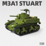 US Army Stuart M3A1 Tank Building Set