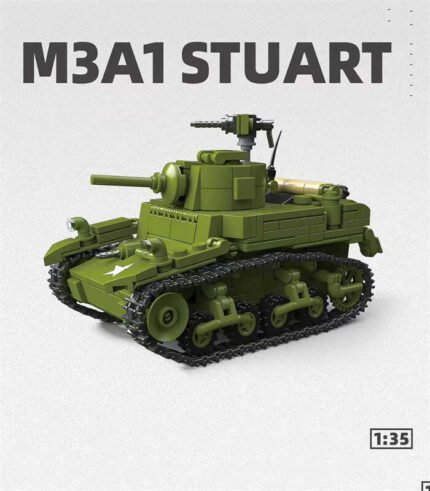 US Army Stuart M3A1 Tank Building Set