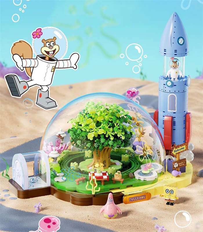 SpongeBob Sandy Cheeks Treedome,stop motion building sets SpongeBob Sandy Cheeks Treedome,stop motion building sets