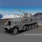 German 3.7cm Flak Half-Track Vehicle Building Block Set，Remote control