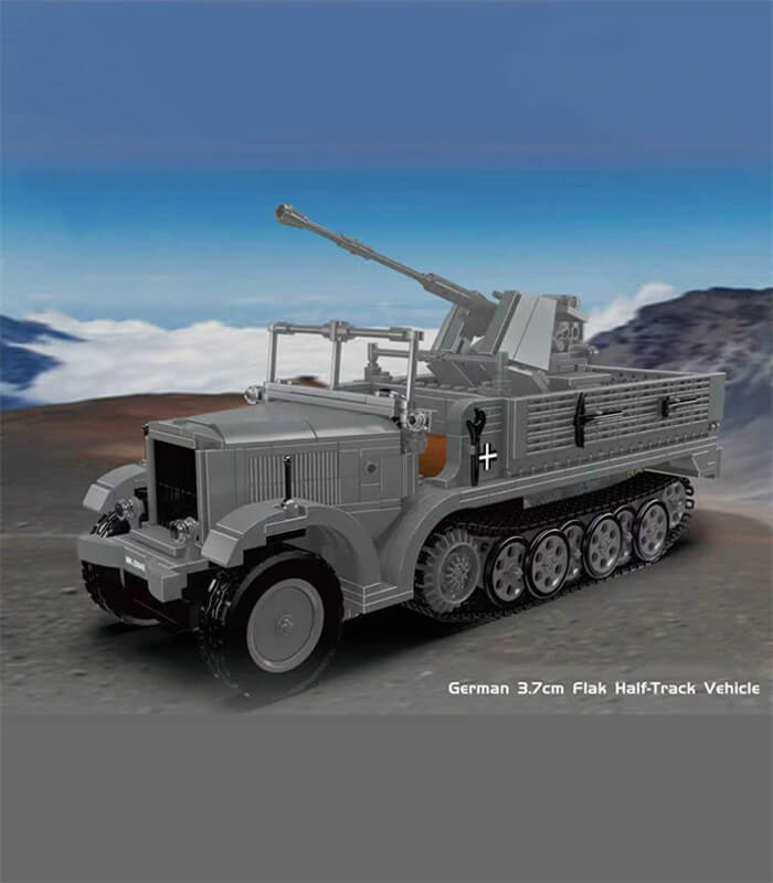 German 3.7cm Flak Half-Track Vehicle Building Block Set German 3.7cm Flak Half-Track Vehicle Building Block Set