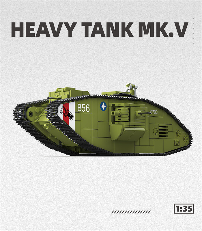 Heavy Tank MK.V Building Block Set ThirdParty 300018 Heavy Tank MK.V Building Block Set ThirdParty 300018