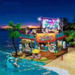 Surf Shop - City Street Scene Puzzle Building Block Set