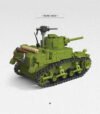 US Army Stuart M3A1 Tank Building Set