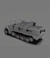 German 3.7cm Flak Half-Track Vehicle Building Block Set