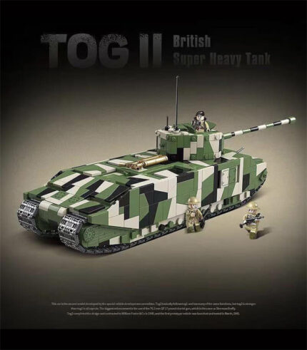 TOG II Heavy Tank Building Blocks Set, WWII Military British Main Battle Tank Building Kit，Compatible With Lego