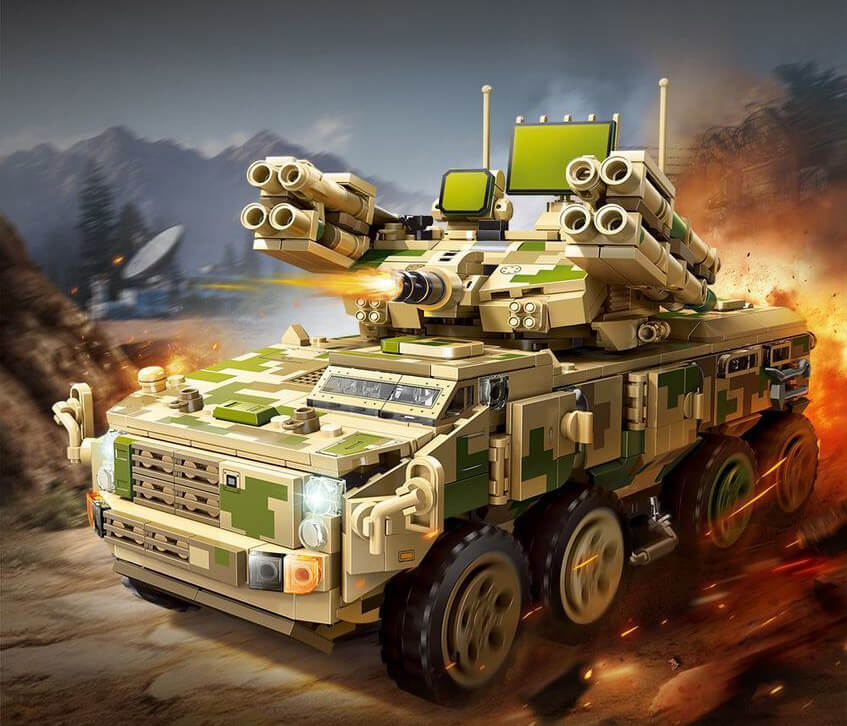 Sembo 203272 Anti-aircraft Armored Vehicle Building Set