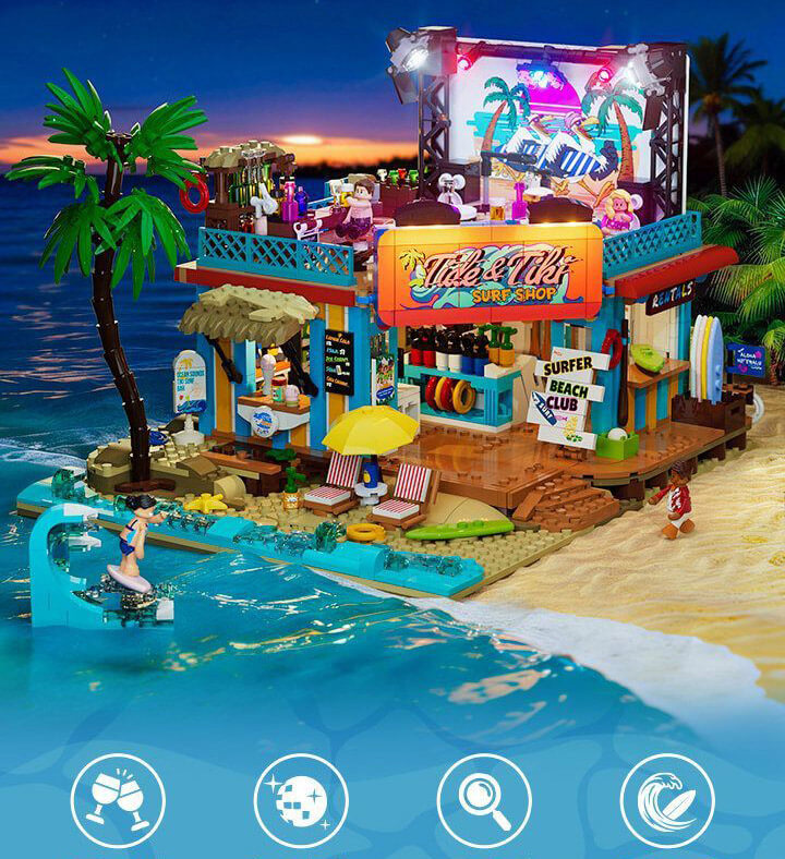 Lumibricks 20004 Surf Shop - City Street Scene Puzzle Building Block Set