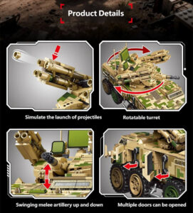 Sembo 203272 Anti-aircraft Armored Vehicle Building Set
