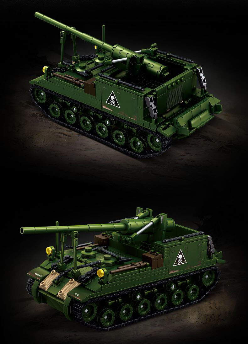 USA M40 Long Tom self-propelled artillery block set 1 USA M40 Long Tom self-propelled artillery block set