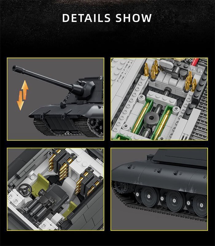 12GO 97019 E-100 Heavy Tank Building Blocks