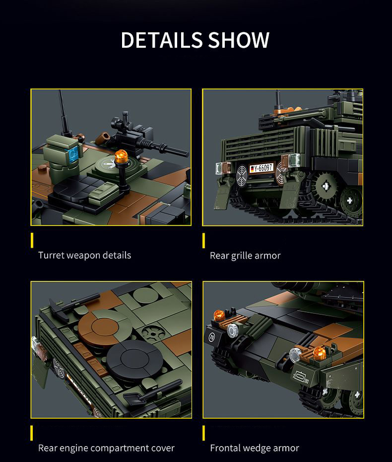 Leopard 2A6 Tank Building Block Set LEYI 66097