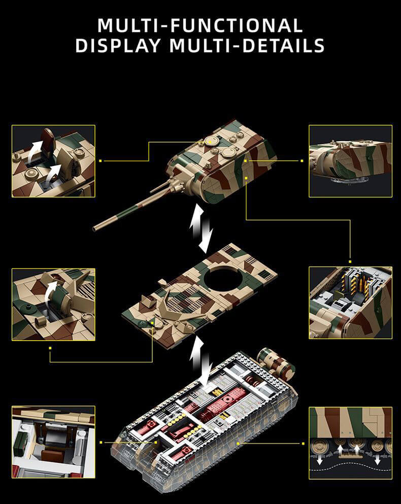 Panzer VIII Maus Tank building block toys