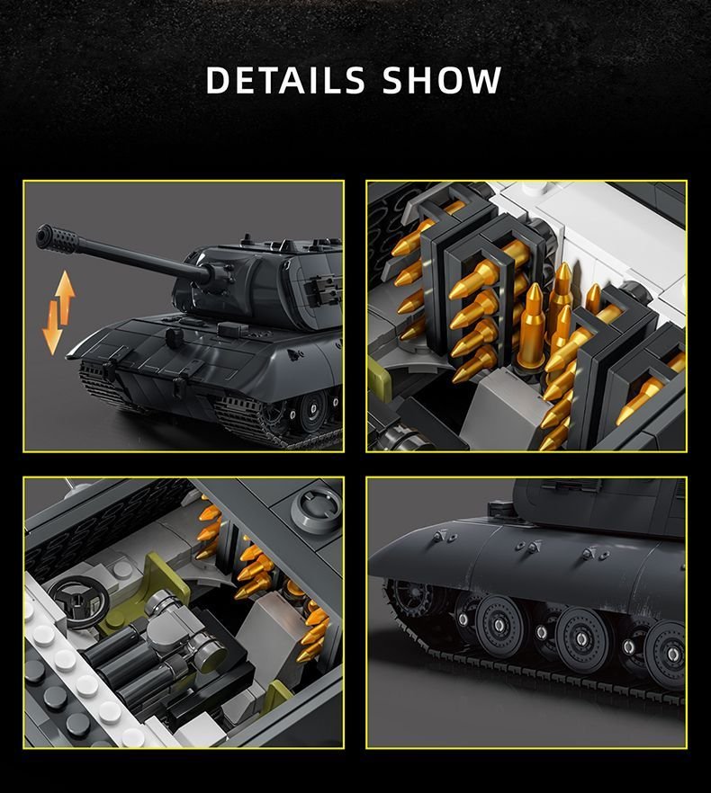 12GO 97020 E-100 Heavy Tank Building Set