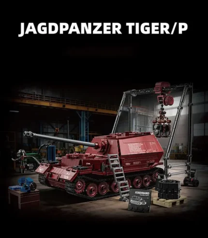 12GO 97022 Jagdpanzer TigerP WWII Tank Building Block Set
