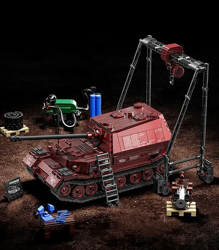 12GO 97022 Jagdpanzer TigerP WWII Tank Building Block Set