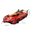 CaDA C63008 Remote Control 499P Hypercar Building Block Set - High Speed RC Endurance Race Car Model
