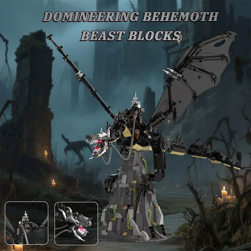 Fell Beast Building Block Set - Large Cinematic Lord of the Rings Dragon Model