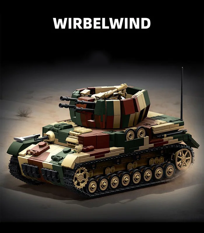 Flakpanzer IV Wirbelwind Building Block Set WWII Military Building Block Set 1