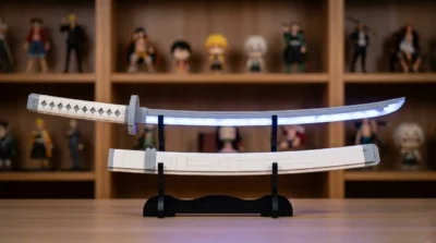 One Piece Wado Ichimonji Katana sword building blocks with LED light kit for room decor